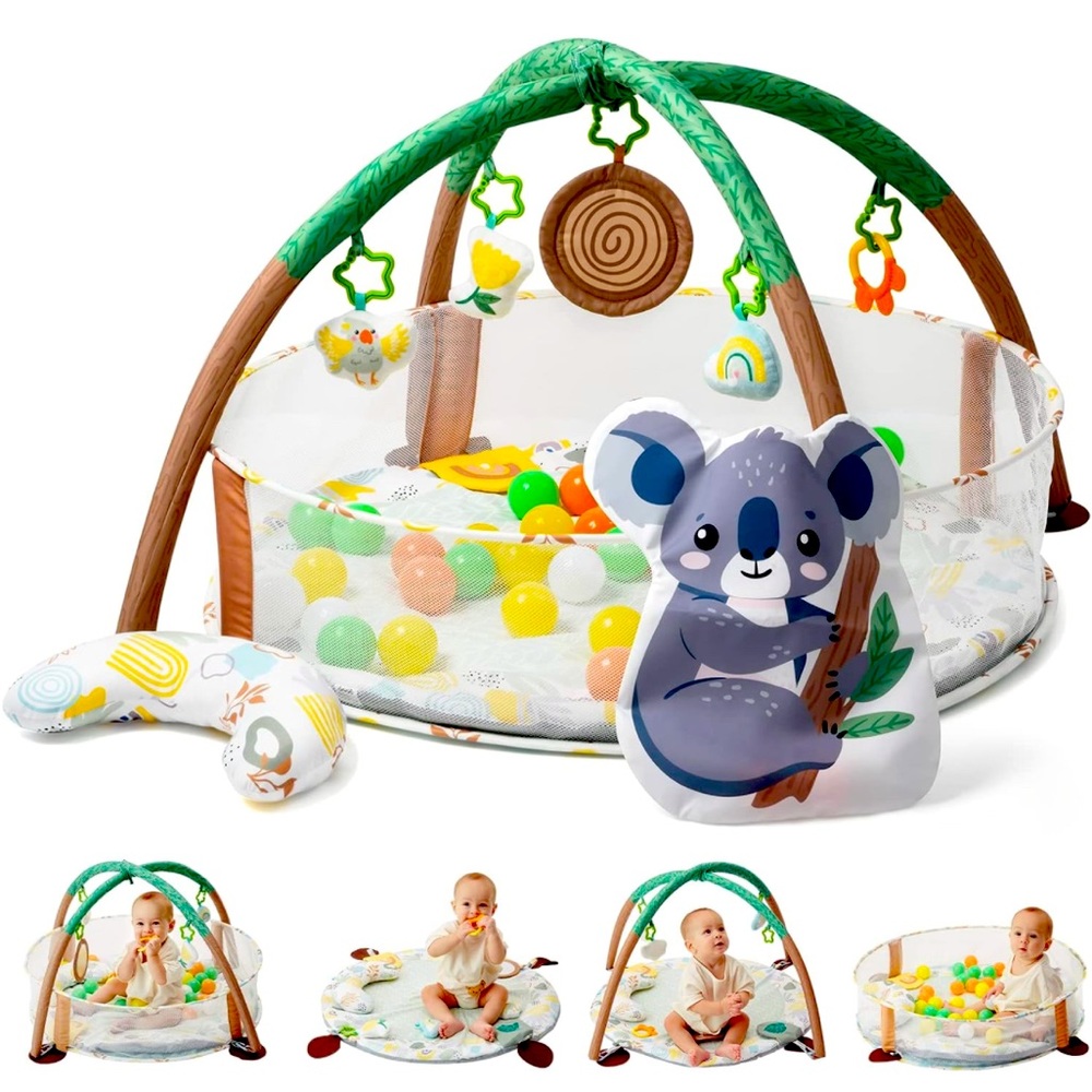 Tummy Time Baby Play Gym with Balls- Like New.
